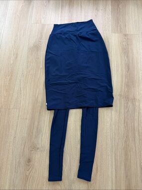 Athletic Navy Skirt with Integrated Leggings